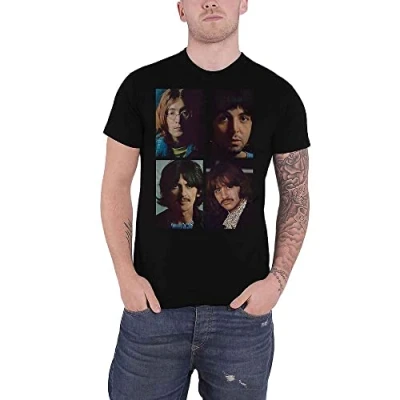 Image of T Shirt # Xxl Unisex Black White Album Faces