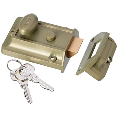 Image of Yale Locks P77 Traditional Nightlatch ENB/PB Cylinder 60 mm Backset Visi Pack