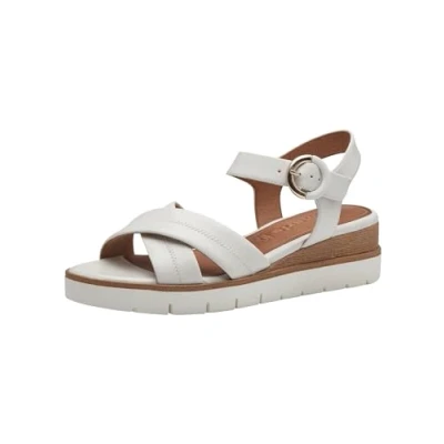 Image of Tamaris Women&#039; 1 28202 42 Sandal, White, 3.5 UK