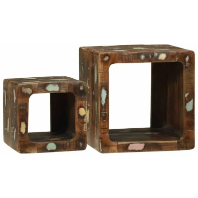 Image of vidaXL TV Unit 36x36x30 cm Solid Wood Reclaimed
