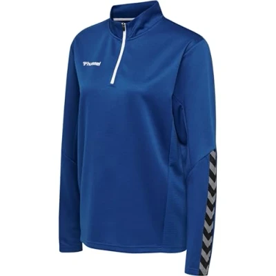 Image of hummel Hmlauthentic Half Zip Sweatshirt Women&#039;s Multisport with Short True Blue
