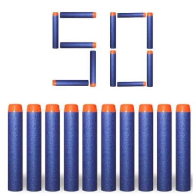 Image of 50 pcs Nerf Compatible Refill Bullets Foam Darts 7.2cm Ammo Ammunition Pack for N strike Elite Series Toy Gun