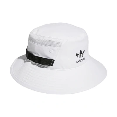 Image of adidas Originals Webbing Boonie Bucket Hat, White/Black, Small Medium