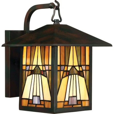 Image of Inglenook Outdoor 1 Light Medium Wall Lantern Bronze Finish, E27