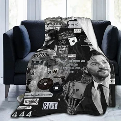 Image of LOUJIN Diego Luna Blanket Lightweight &amp; Warm,Ultra Soft Comfy Flannel Blanket,Microfiber Fleece Blanket,Anti Pilling Plush for Couch,Bed,Sofa