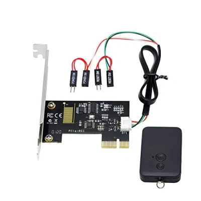 Image of CERRXIAN PCIe Wireless Computer Remote Control Switch, 2.4G Power/Reset Switch