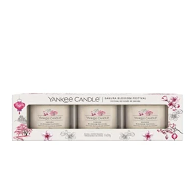 Image of Yankee Candle Sakura Blossom Festival 3 Filled Votive Gift Set