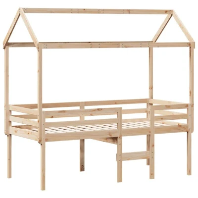 Image of vidaXL High Sleeper Bed without Mattress 80x200 cm Solid Wood Pine