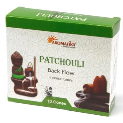 Image of Ancient Wisdom Aromatica Backflow Incense Cones Patchouli