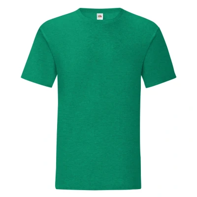 Image of Fruit of the Loom Mens Iconic T Shirt (Pack 5) (Heather Green) Multicolour Size Large