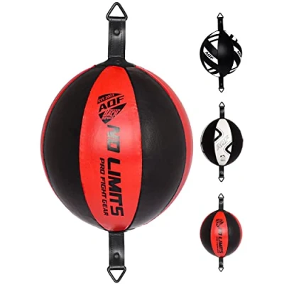 Image of AQF Leather Double End Dodge Speed Ball MMA Boxing Floor to Ceiling Punch Bag