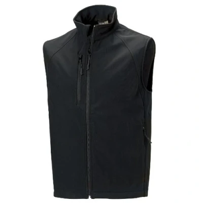 Image of Russell Mens 3 Layer Soft Shell Gilet Jacket (L) (Black)