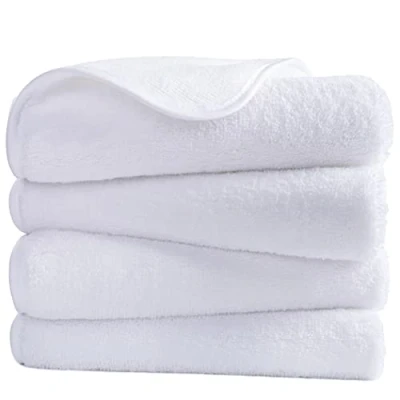 Image of POLYTE Quick Dry Lint Free Microfibre Hand Towel, 40 x 76 cm, Set of 4 (White)