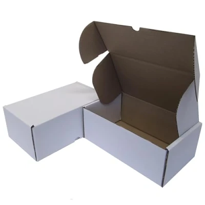 Image of W.E. Roberts Postal boxes White cardboard for posting 30x25x10cm (12&quot;x10&quot;x4&quot;) parcel box, shipping boxes, packaging postage (Pack of 50)