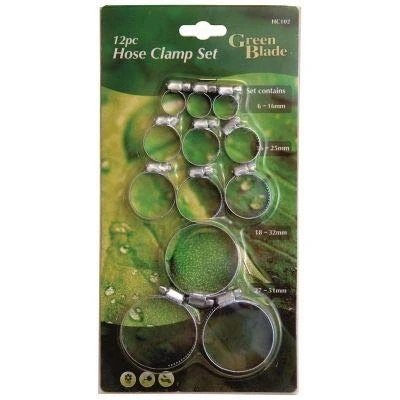 Image of Jubilee Clip Hose Clamp Set of 12pc Assorted Sizes 6mm to 51mm