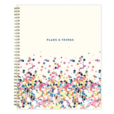 Image of Blue Sky 2023 2024 Academic Year Weekly and Monthly Student Planner, 8.5&quot; x 11&quot;, Flexible Cover, Wirebound, Star Confetti Bright (136609 A24)