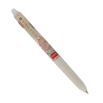 Image of Legami Erasable Gel Pen 3 Colours, Refillable, Ergonomic Handle, Tip Diameter 0.5 mm, Travel Theme