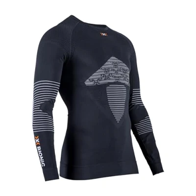 Image of X Bionic Energizer 4.0 Shirt Round Neck Long Sleeves Men Baselayer Functional Sport T Opal Black/Arctic White, Small