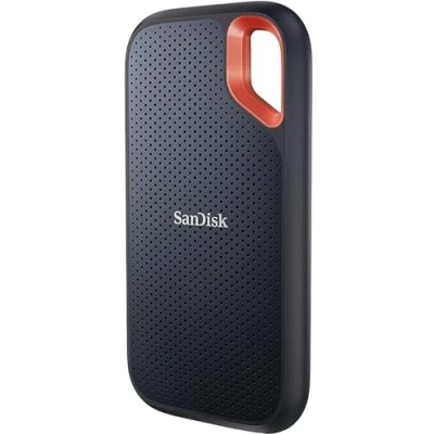 Image of SanDisk Extreme Portable SSD 4TB (up to 1050 MB/s read, 1,000MB/s write, USB C, NVMe Solid State Performance, IP65 rated for dust and water resistance, Updated Firmware) Black