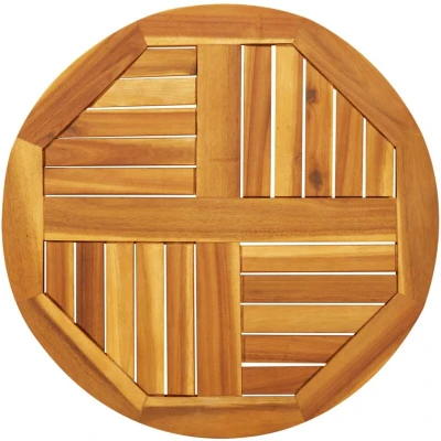 Image of vidaXL Solid Acacia Wood Round Table Top Diameter 60 x 2 cm