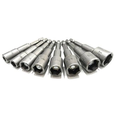 Image of GOBEST magnetic socket nut driver set 8 pcs, 6 13 mm, 1/4 hex shank (GB 0041)