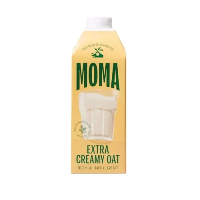 Image of MOMA Extra Creamy Oat Drink 750ml 100% Plant Based &amp; Vegan Made with British Oats for Superior Indulgent, Rich Taste No Added Sugar Enriched Vitamins