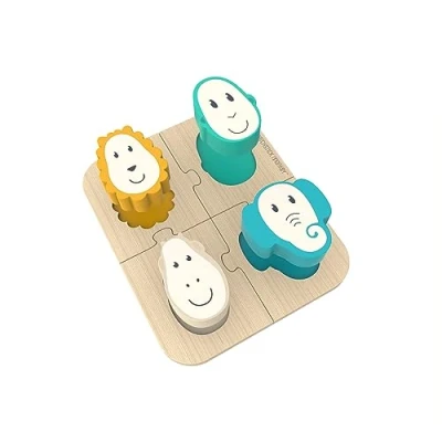 Image of Matchstick Monkey, 2 in 1 Wooden Animal Puzzle &amp; Matching Game, Baby and Toddler Toy, Encourages Early Development Through Play, Easy to Grip, 18 Months Old+