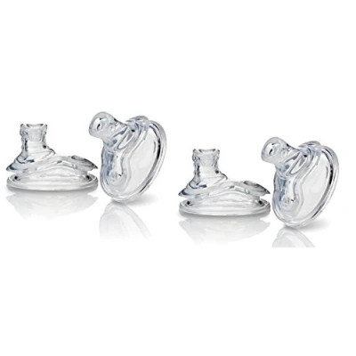 Image of Nuby (2 Packs), 4 Count Super Spout No Spill Replacement Spouts, Clear