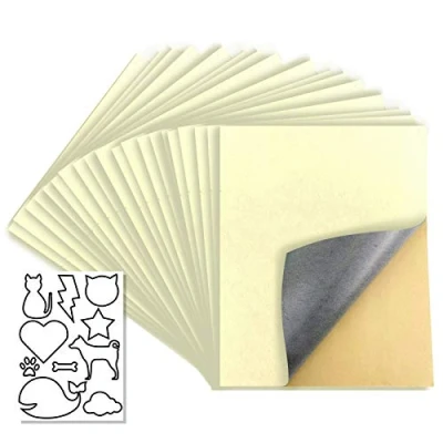 Image of 20 Pcs Self Adhesive Velvet Flocking Liner for Jewelry Drawer,Box Lining，Self Flocked Fabric (Beige White)