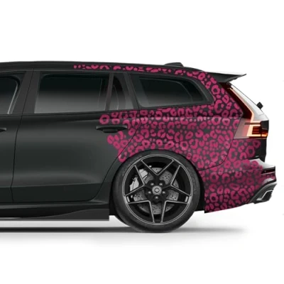 Image of Finest Folia Set of 6 DIN A4 Sheets Car Stickers Leopard Pattern Motorcycle Bus Sticker Accessories Print Tuning Decor Design Film K172 (Magenta)