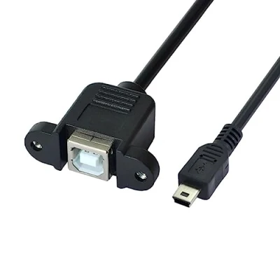 Image of chenyang CY Mini USB 5pin Male to B Female Panel Mount Type Cable 20cm with Screws