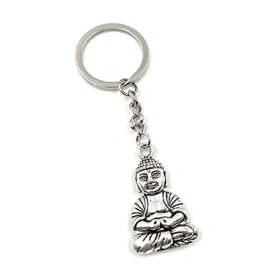 Image of Onlineworld2013 Keychain Monk Buddha Silver Metal Pendant Charm