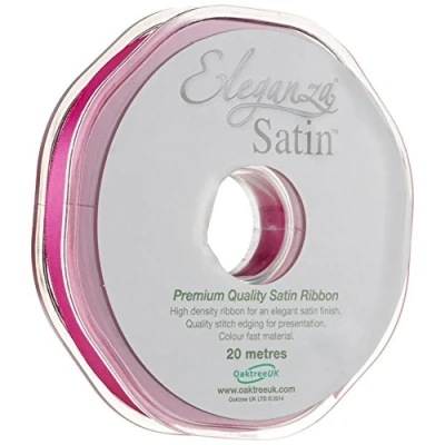 Image of ELEGANZA Double Faced Satin 10mm x 20m Cerise No.29