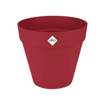 Image of elho Loft Urban Round 20 Flower Pot for Outdoor Ø 19.3 x H 17.5 cm Red/Theatre Red