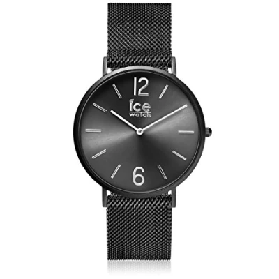 Image of ICE Watch 012698 City Milanese Montre Homme Chronomètre Cadran Noir Bracelet Acier