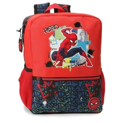 Image of Joumma Marvel Spiderman Urban School Backpack Adaptable to Cart Red 27x33x11cm Polyester 13.68L, red, Trolley