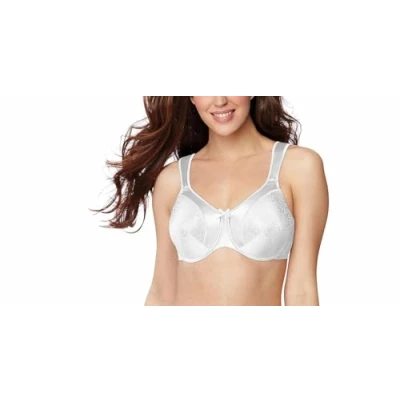 Image of Bali Women&#039;s Satin Tracings Minimizer Underwire Bra 36DD White