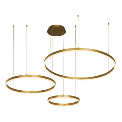 Image of Galata Ceiling Pendant Light 136W 3000K Brushed Gold Dimmable