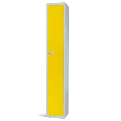 Image of The Products Store Single Door Compartment Locker School Work Storage 1800mm H x 450mm W D YELLOW
