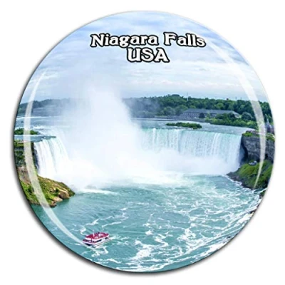 Image of Weekino Niagara Falls America USA Fridge Magnet 3D Crystal Glass Tourist City Travel Souvenir Collection Gift Strong Refrigerator Sticker