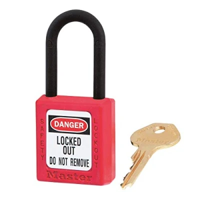 Image of Master Lock 406RED 406 Dielectric thermoplastic Safety Padlock, Red, 9.8 cm x 6.6 3.2