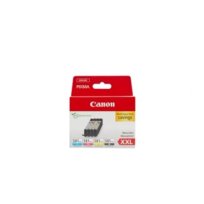 Image of Canon CLI 581 XXL C M Y BK Pack of 4 cartridges Yield (Black Cyan Magenta Yellow XXL) Genuine (Recycled Cardboard Multipack)