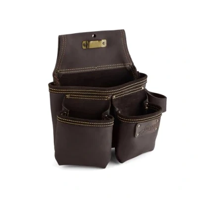 Image of OX Pro Framer&#039;s Tool Bag, Oil Tanned Leather, 3 Pouch