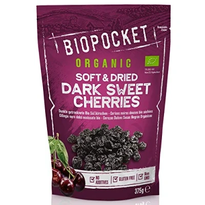 Image of Biopocket Organic Soft &amp; Dried Dark Sweet Cherries, 375 g