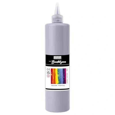 Image of SÜDOR Acrylic PAINT 500ml Suitable for Pouring Highly Pigmented Artist Painting Paints on Wood, Canvas, Stone, Paper, Fabric, Metal. Waterproof Vegan (Grey Purple)