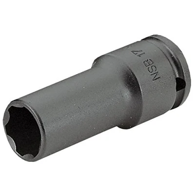Image of FACOM NSB.17 NSB 1/2&quot; Drive Long Reach Metric Thin Wall 6 Point Impact Socket, 17 mm Size