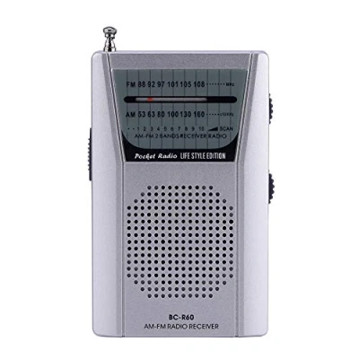 Image of Heayzoki AM FM Pocket Radio, Universal Mini Digital Tuning Stereo Personal Radio Portable FM/AM World Receiver Built in Speaker, with Telescopic Antenna