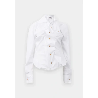 Image of Vivienne Westwood Drunken Cotton Poplin Shirt IT 42/UK 10