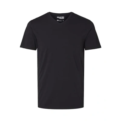 Image of SELECTED HOMME Men&#039;s 16073457 T Shirt, Black, M