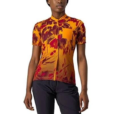 Image of CASTELLI 4522085 752 UNLTD SENTIERO JRSY Sweatshirt Women&#039;s Golden Orange/Barbaresco Red S
